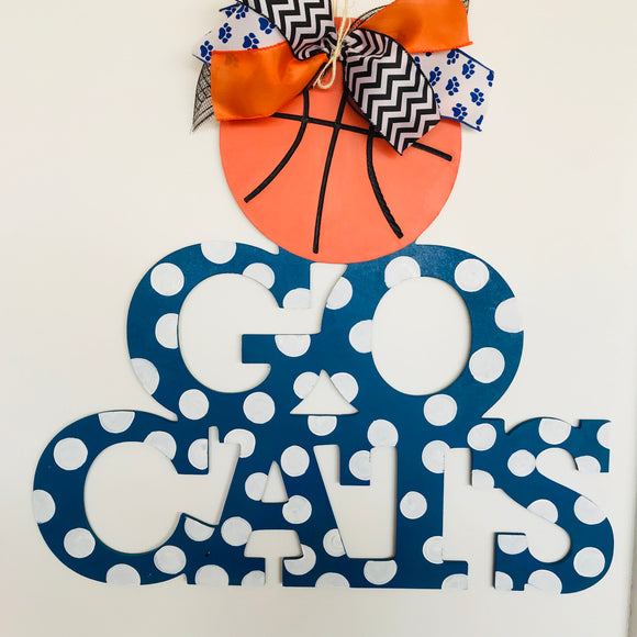 Go Cats Basketball , Any College Sports Home Decor, Customizable