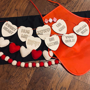 Valentine’s Day DIY Candy Hearts Banner Kit