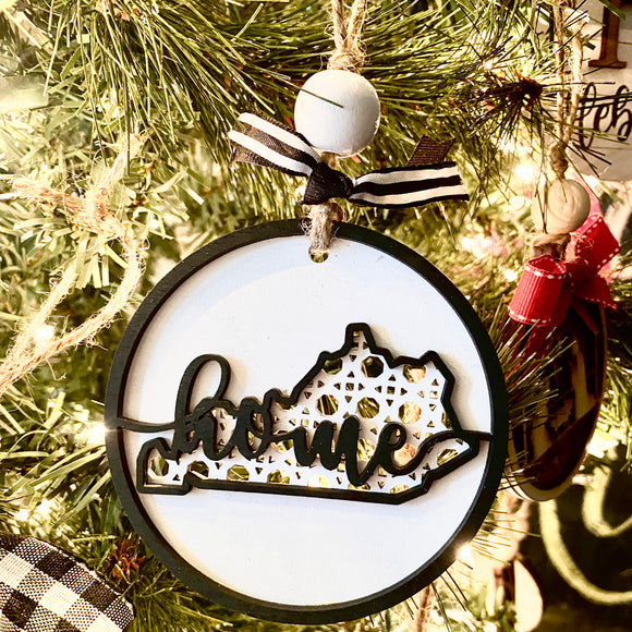 Kentucky Home Rattan Pattern Christmas Ornament