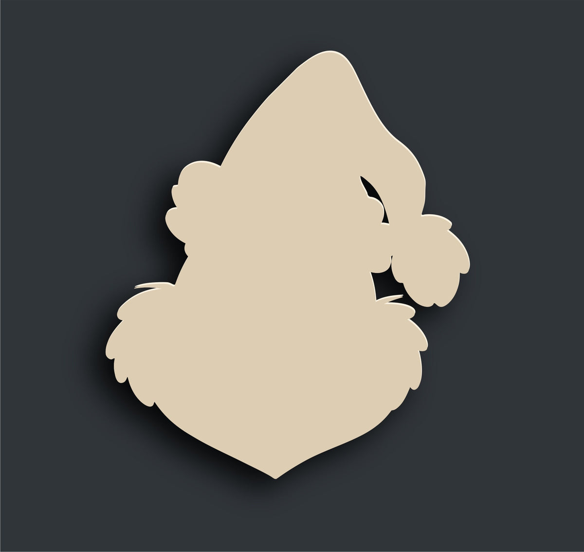 Gnome Head Valentine Shape, Unfinished Valentine Craft Shape 