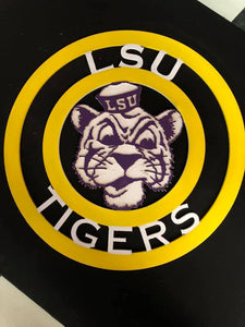 Lsu Tigers College Football Door Hanger, College Sports Home Decor, Customizable