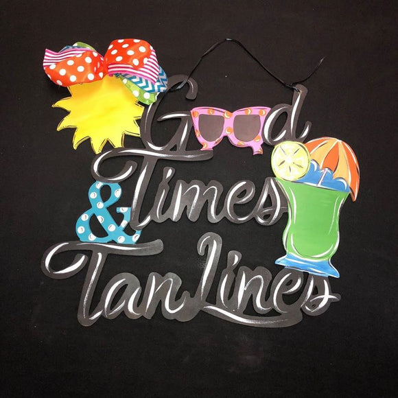 Good Times and Tan Lines, Summer Decor, Craft Shapes, Wooden Cutouts