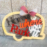 Home is where you park it,  Summer Decor, Craft Shapes, Wooden Cutouts