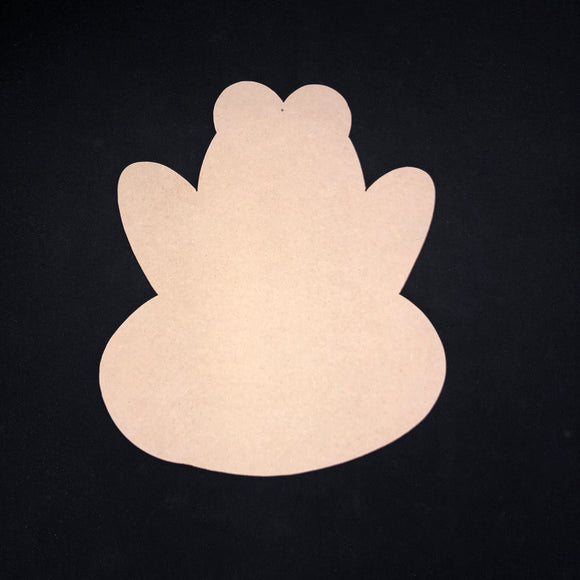 Frog on Lily Pad Wooden Cutout Wood, Door Hanger Wooden Blank