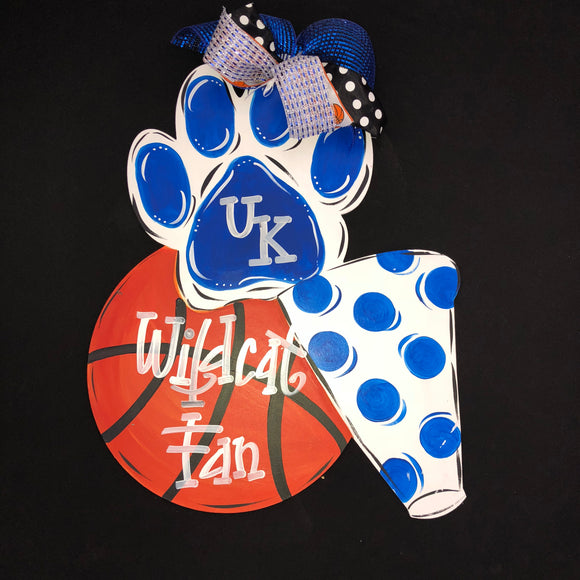 Basketball Collage Door Hanger, College Sports Highscool Team Home Decor, Customizable