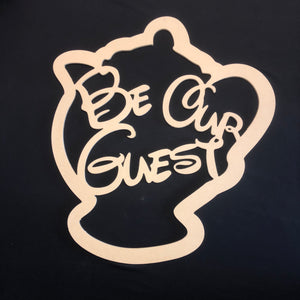 Be Our Guest Craft Cutout Wooden Door Hanger Unfinished Craft Shape