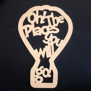 Oh The Places You Will Go Craft Cutout Wooden Door Hanger Unfinished Craft Shape
