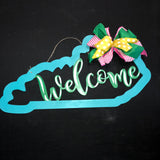 Welcome with Kentucky Border Customizable United States Custom Home Decor