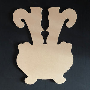 Withes Legs in Cauldron Cutout Wood, Door Hanger Wooden Blank