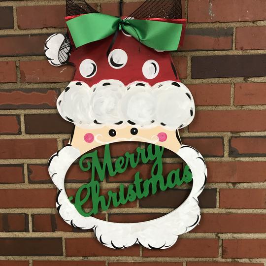Merry Christmas Santa Head, Door Hanger Christmas Decoration