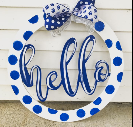 Hello with Circle Border – Whims & Wishes