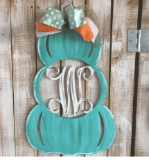 3 Stack Pumpkin with Initial