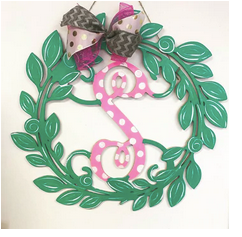 Single Letter Vine with Roman Wreath