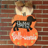 Triple Stack Pumpkin Door Hanger, Fall Decor Thanksgiving Customizable Door Hanger