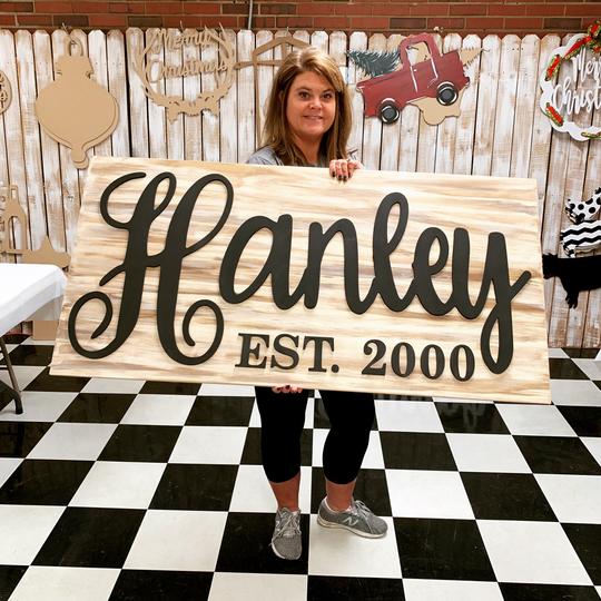 Family Name Established Sign, Choose your colors,  Customizable,  Home Decor