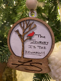 Christmas Ornament,I am always with you, red cardinal