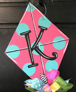 Kite Door Hanger,  Summer Decor, Craft Shapes, Wooden Cutouts