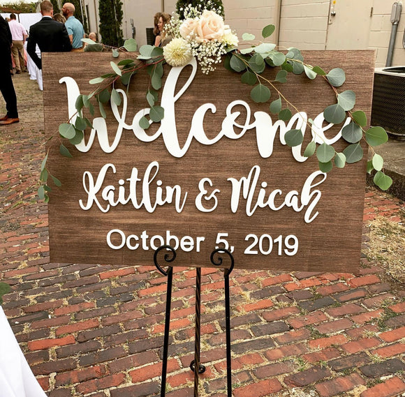 Wedding Sign, Wedding Welcome Sign, Wedding Signage, Home Sign Choose your colors,  Customizable,  Home Decor