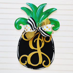 Pineapple Monogram Letter Overlay ,  Summer Decor, Craft Shapes, Wooden Cutouts