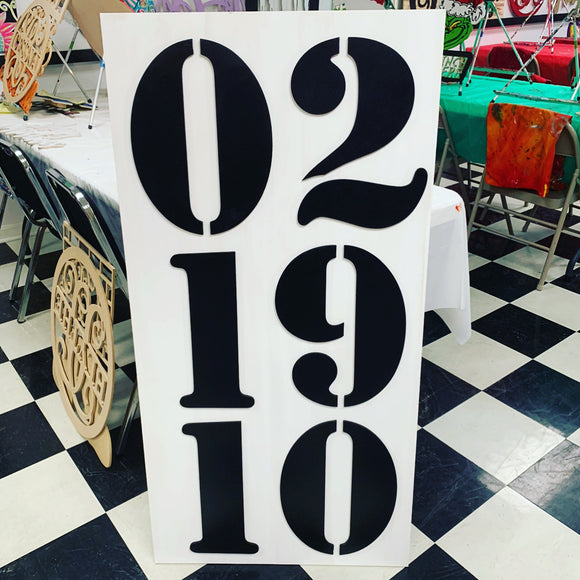 Vertical 2’x4’ Special Date, Home Decor, Wedding