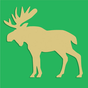 Moose with body, Door Hanger Wooden Blank