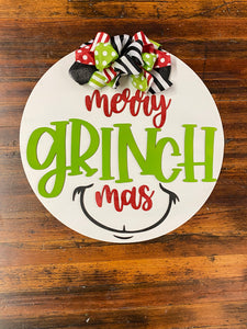 Merry Grinchmas Door Hanger Christmas Decoration, The Grinch