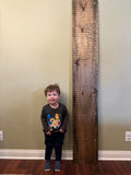 Children’s Growth Chart, Stained or Painted Customizable with Baby Name 6ft. Tall