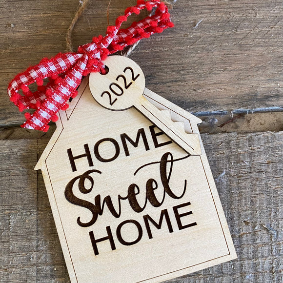 Home Sweet Home Ornament, Customizable with Address, Our First Home Gift Idea