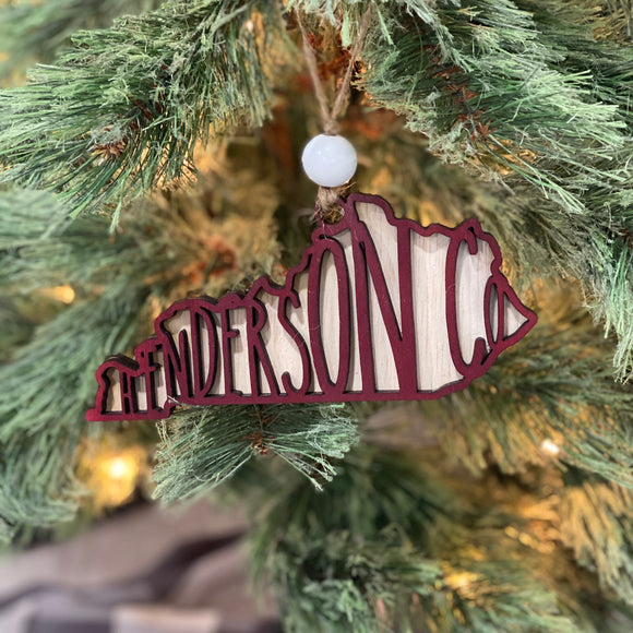 Christmas  Ornament, Henderson County Kentucky Customizable