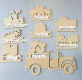 Load ‘em up truck Welcome, Interchangable Sign, Farmhouse Style, 4 Velcro Attachments